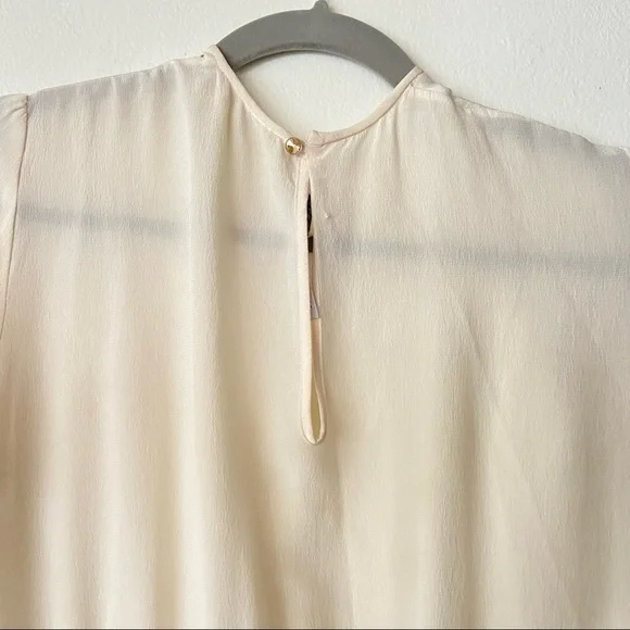 Alessandra Rich Cream Maxi Dress 100% Silk Size 42